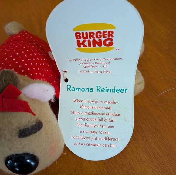 Vintage Hallmark Burger King Rhonda, Rodney, Randy & Ramona Reindeer Family NWT - Picture 5 of 12
